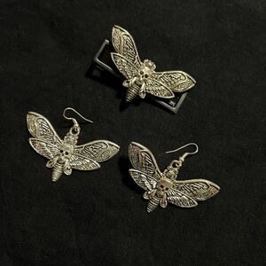 Death moth jewelry set